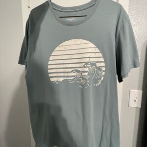 Goodfellow & Co Men's Teal Wave Graphic Tee